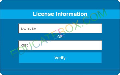 Driving license verification sindh