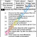 Past Paper – Class 10 English Lahore Board 2015 subjective Type Group II Past Paper - Class 10 English Lahore Board 2015 subjective Type Group 2 - page 1