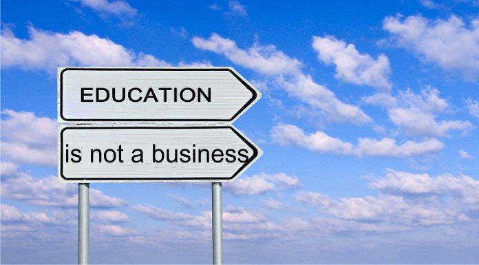 Education Is Not A Business Education Is Not A Business, Eduation is not for sale