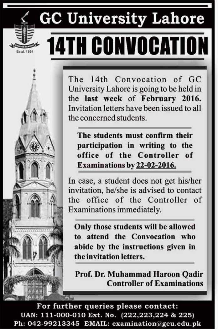 GC-University-Lahore-14th-convocation