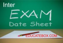 (1st Year, 2nd Year) Intermediate Datesheet 2016 Intermediate Datesheet 2016