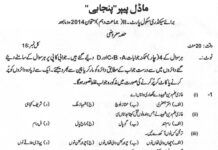 Model Paper 10th Punjabi 2012-2014 Model Paper 10th Class Punjabi Objective Type Session 2012-2014