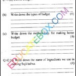 Past Paper 8th Class Home Economics EM Punjab Board (PEC) 2011 Past Paper 8th Class Home Economics Punjab Board (PEC) 2011 Subjective Type Page 4