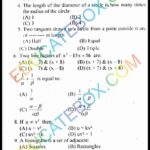 Past Paper 10th Maths (Science Group) Lahore 2014 Group 1 Past Paper Class 10 Maths (Science Group) Lahore Board 2014 Objective Type Group 1 (English Medium)