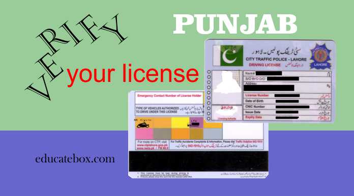 Punjab Driving Licence Verification Check Online Status In Pakistan