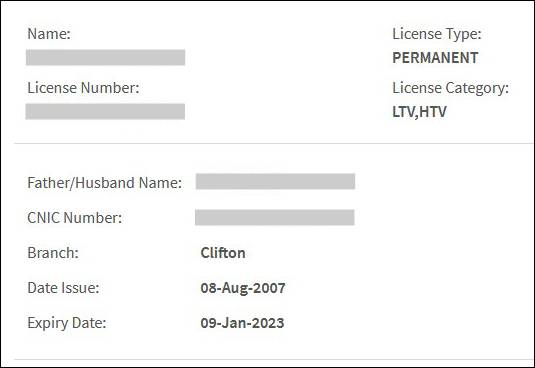 Driving License Verification Karachi Clifton