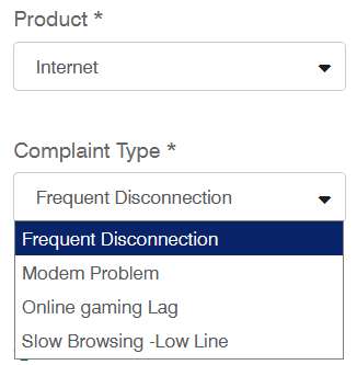 telephone complain types form