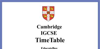 University of Cambridge IGCSE Exam Time Table 2025 – Zone 1,2,3,4,5,6 Date,Time Schedule University of Cambridge IGCSE Exam Time Table 2024 - Zone 5 Date,Time Schedule